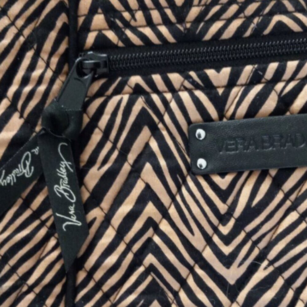 🩷 Vera Bradley - Crossbody - Tan & Black - Animal Print - Festival Boho Concert - Picture 5 of 5